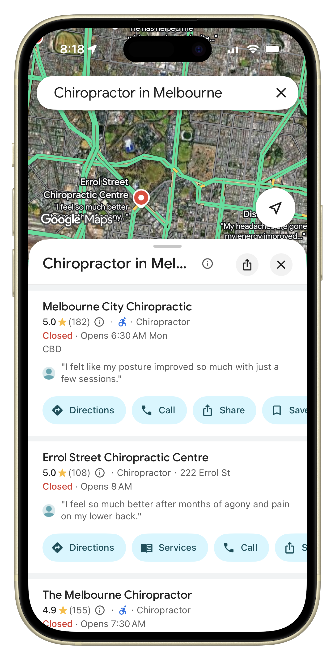 Google Maps Top 3 Rankings
